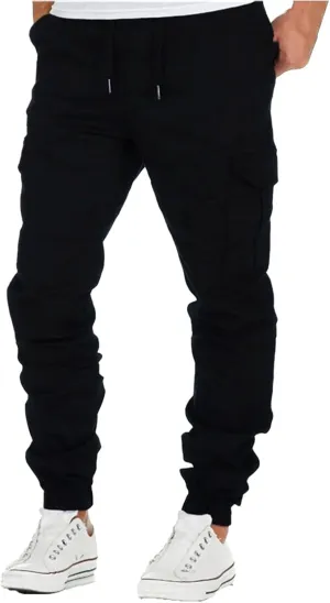 Cargo Sweatpants for Men Big and Tall Trousers Pockets Sweatpants Workout Sports Pant Men's Cargo Pants Elastic Waist