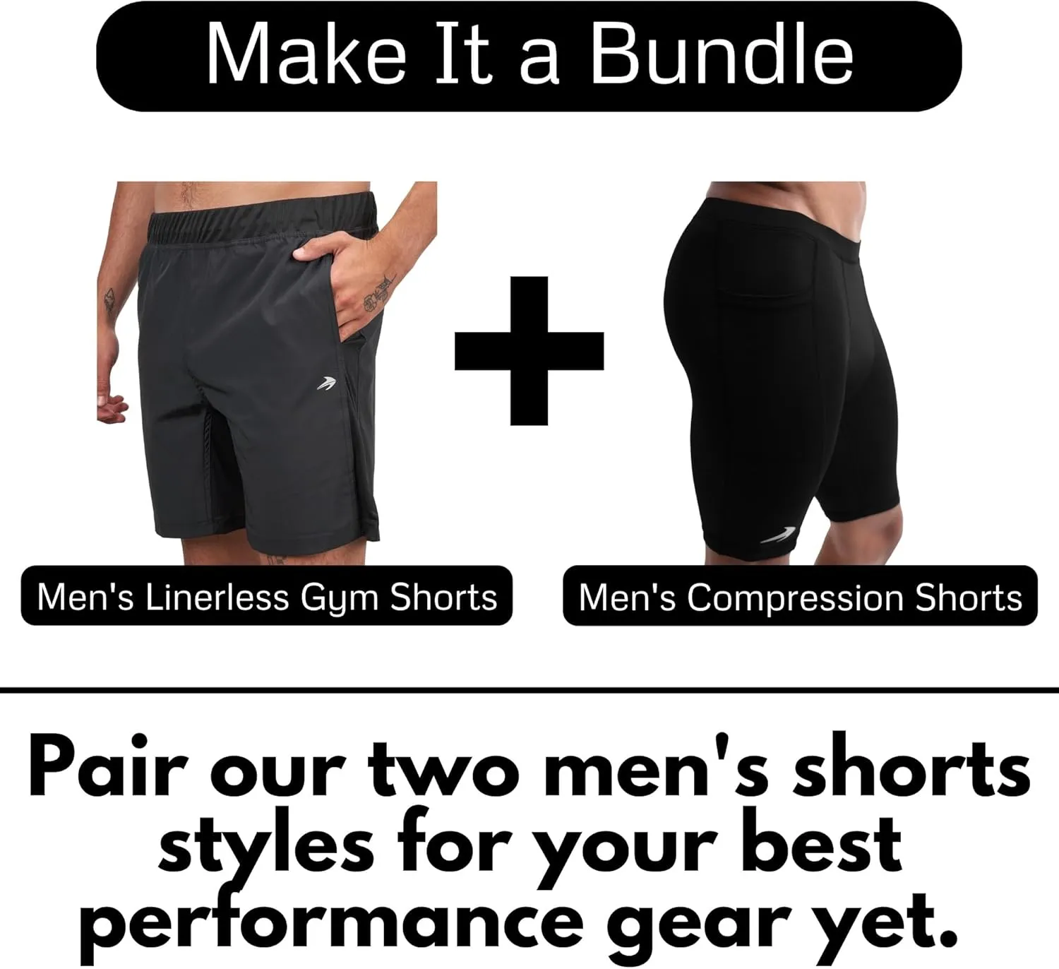 CompressionZ Men's Linerless Gym Shorts Secure Lock Pockets Quick Dry Mens Shorts Athletic Fit - Athletic Dri Fit Mens Shorts
