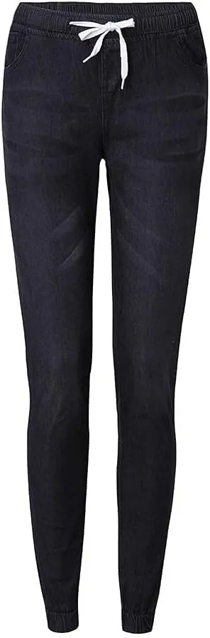 Denim Autumn Loose Cropped Elastic Women Jeans Drawstring Casual Plus Plus Women's Jeans Woman Jeans Tall