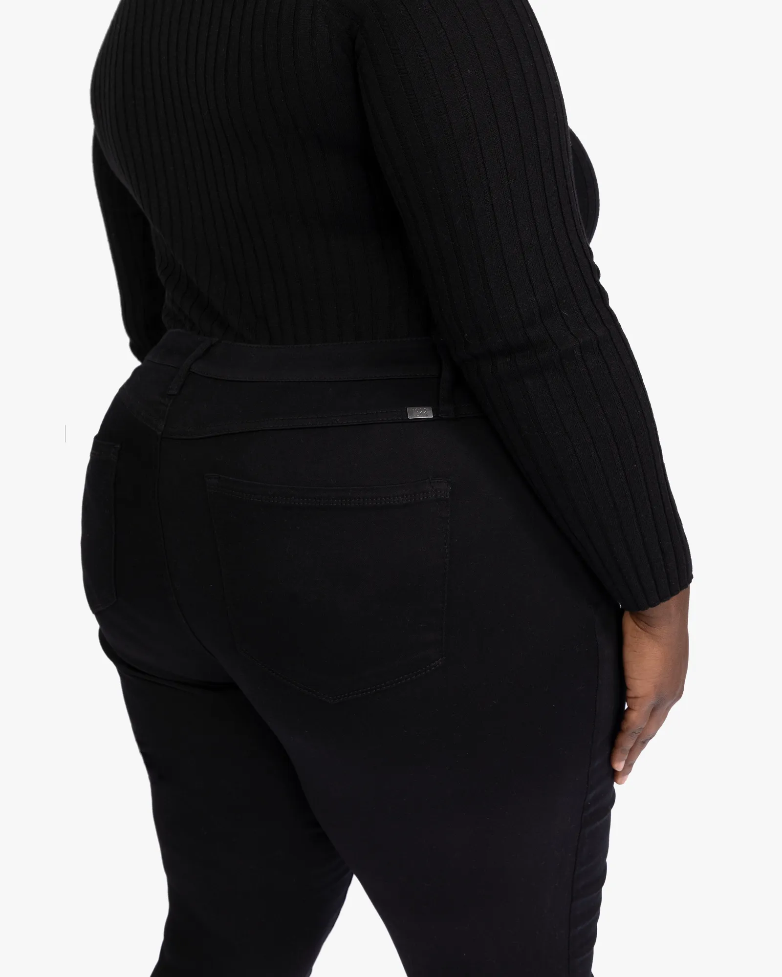 Janet Button Front Skinny Jean | Black