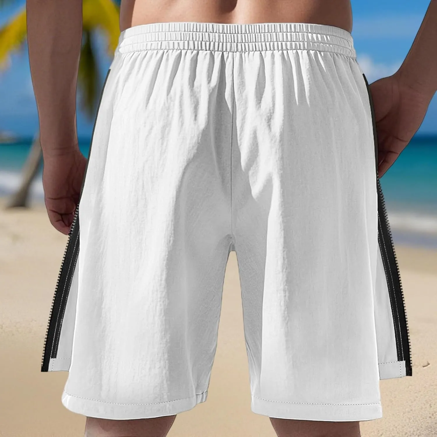 Men Athletic Running Shorts Lightweight Gym Workout Side Split Shorts Athletic Quick Dry Sports Shorts with Pockets