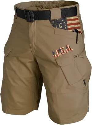 Men's Cargo Shorts Lightweight Wide Leg Multi Pockets Work Pants Relaxed Fit Outdoor Classic Hiking Shorts w/Pockets
