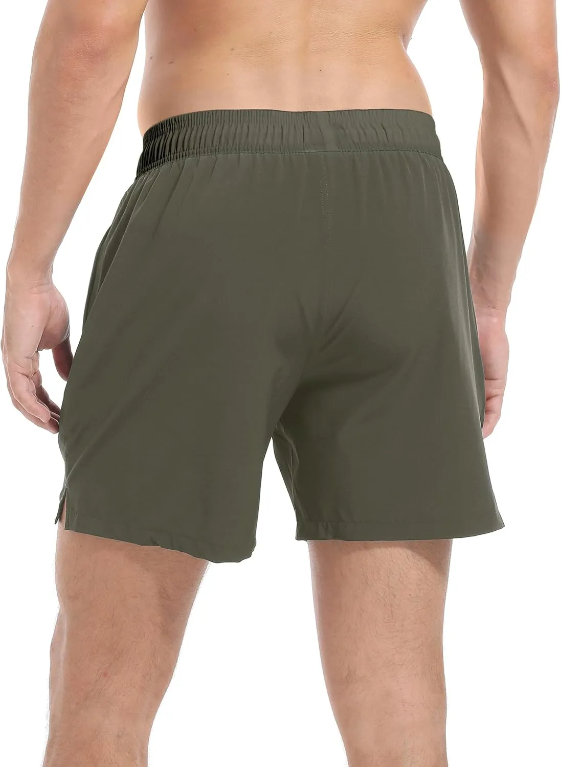 Men's Gym Shorts 5 Inch Lightweight Athletic Quick Dry Workout 2 in 1 Shorts Mesh Running Athletic Shorts Hiking