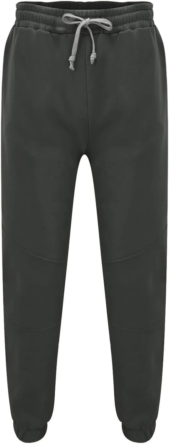 Mens Sweatpants with Pockets Big and Tall Pants Men's Heavyweight Cargo Fleece Sweatpants Stretch Elastic Waist Joggers