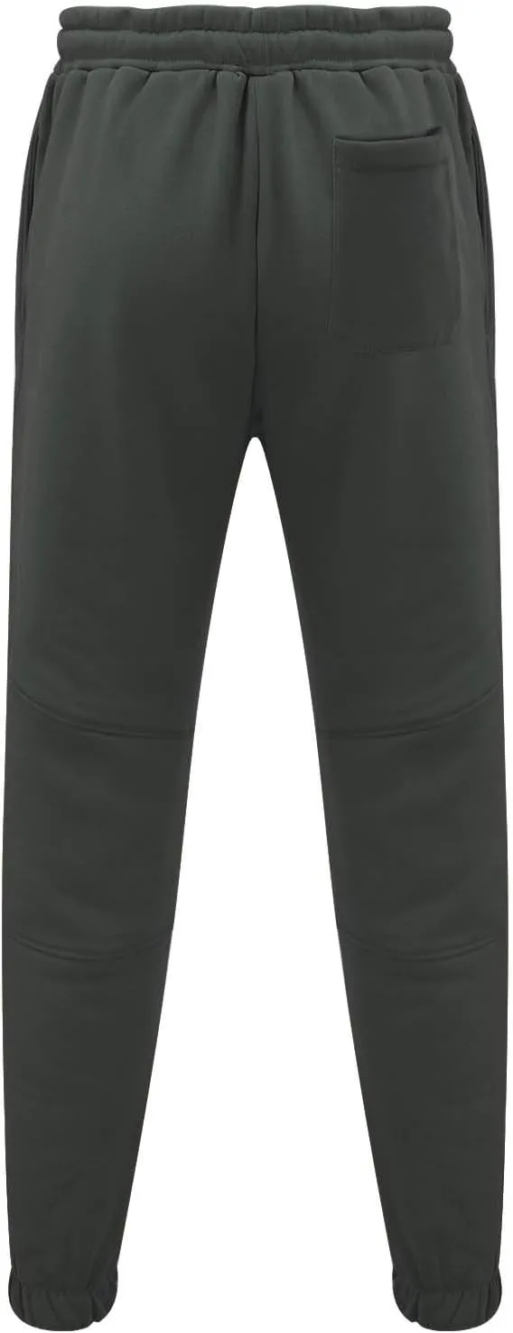 Mens Sweatpants with Pockets Big and Tall Pants Men's Heavyweight Cargo Fleece Sweatpants Stretch Elastic Waist Joggers