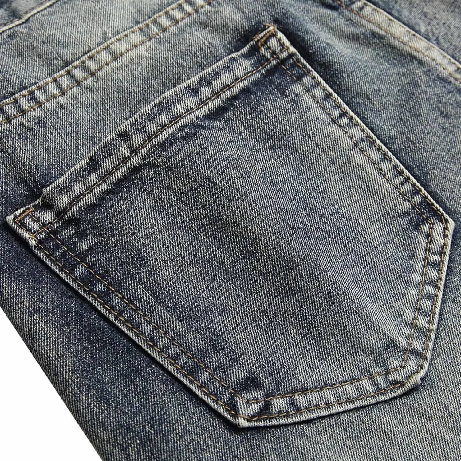 Muscularfit Men's Jean Shorts Distressed Straight Fit Ripped Denim Shorts with Broken Hole Causal Summer Work Linen Shorts