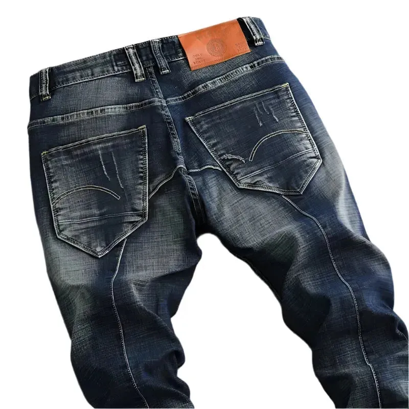 Slim Fit Vintage Ripped Jeans