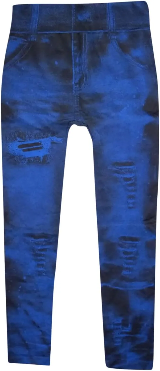 Women's High Waist Skinny Ripped Jeans Tie Dye High-Rise Distressed Denim Pants Stretchy Butt Lift Denim Leggings